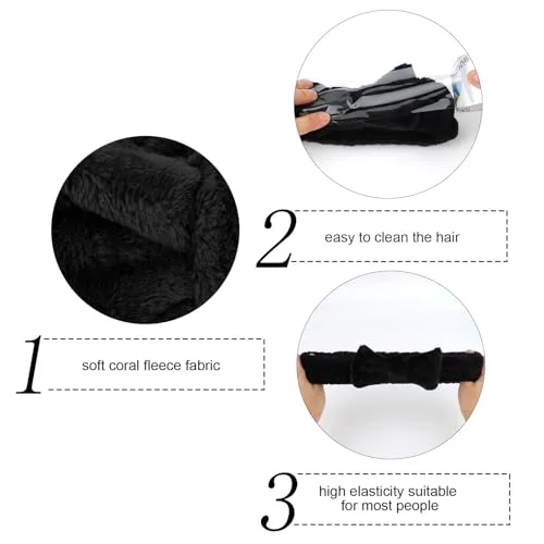 Semato Bachelorette Party Favor Set Bride Spa Headband Bride Headband and Bridesmaid Headband Skincare Headbands for Women Cute Bow Head Bands Party Supplies (1 bride  7 black)