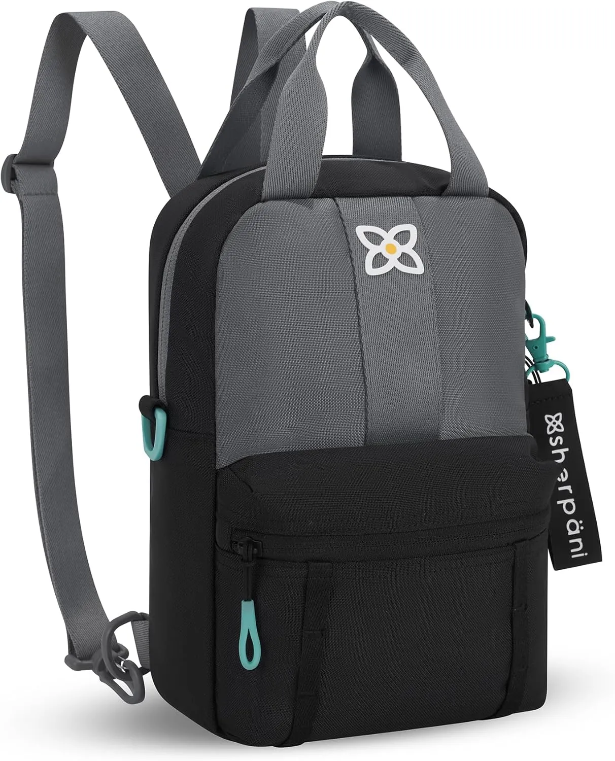 Sherpani Logan, Mini Backpack for Women, Travel Backpack Purse, Nylon Tote Bag for Women, RFID Protection (Moonstone)