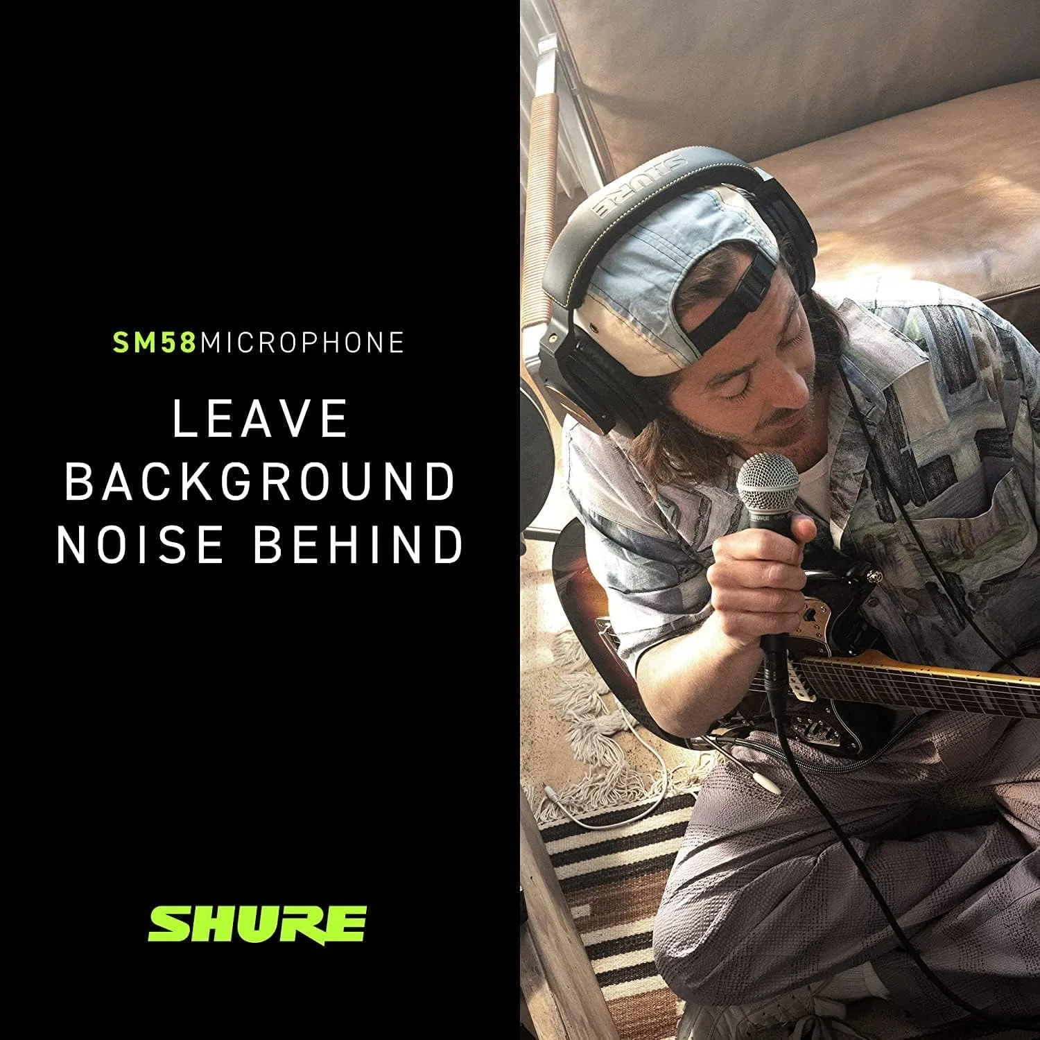 Shure SM58 Pro XLR Dynamic Microphone with On/Off Switch - Professional Studio & Live Performance Cardioid Mic for Vocals, Podcasting, and Recording (SM58S)