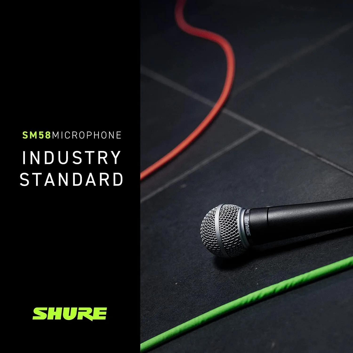 Shure SM58 Pro XLR Dynamic Microphone with On/Off Switch - Professional Studio & Live Performance Cardioid Mic for Vocals, Podcasting, and Recording (SM58S)