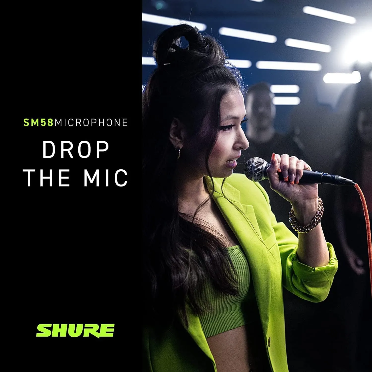 Shure SM58 Pro XLR Dynamic Microphone with On/Off Switch - Professional Studio & Live Performance Cardioid Mic for Vocals, Podcasting, and Recording (SM58S)