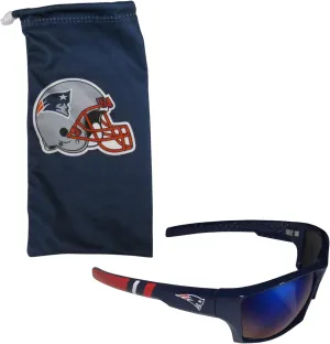 Siskiyou NFL Sports Fan Shop Las Vegas Raiders Edge Wrap Sunglass and Bag Set, One Size, Team Color
