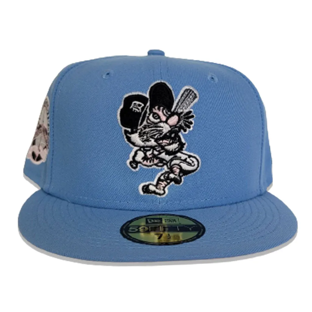Sky Blue Detroit Tigers Pink Bottom Tiger Stadium Side Patch New Era 59Fifty Fitted