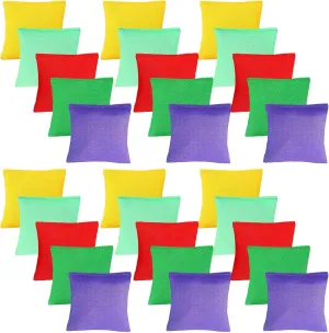 Skylety 30 Pack Small Bean Bags for Tossing Cornhole Games Bulk Kids Mini Nylon Colorful Bean Bags for Outdoor Throwing Sack Fun Sports Family Hand Toss Games