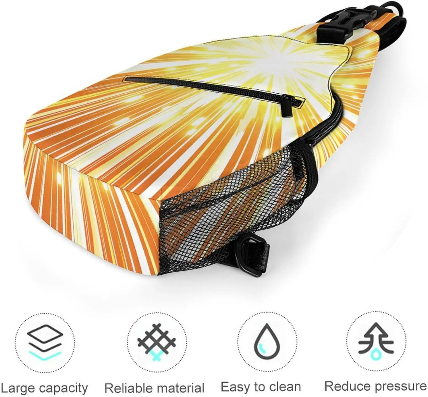 Sling Backpack Crossbody for Man Woman Line Explosion Effect Cross Body Adjustable Chest Bag
