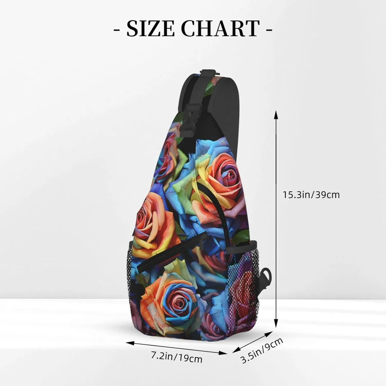 Sling Bag for Women Men Crossbody Bag Sling Backpack Orange folk pattern Cross Body Bag Adjustable Chest Bag