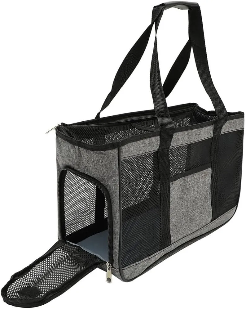 Small Cat Dog Carrier, Breathable Mesh Small Pet Carriers Tote Bag Puppy Kitten Handbag Soft-Sided Pet Carrying Shoulder Bag for Outdoor Travel Walking Shopping