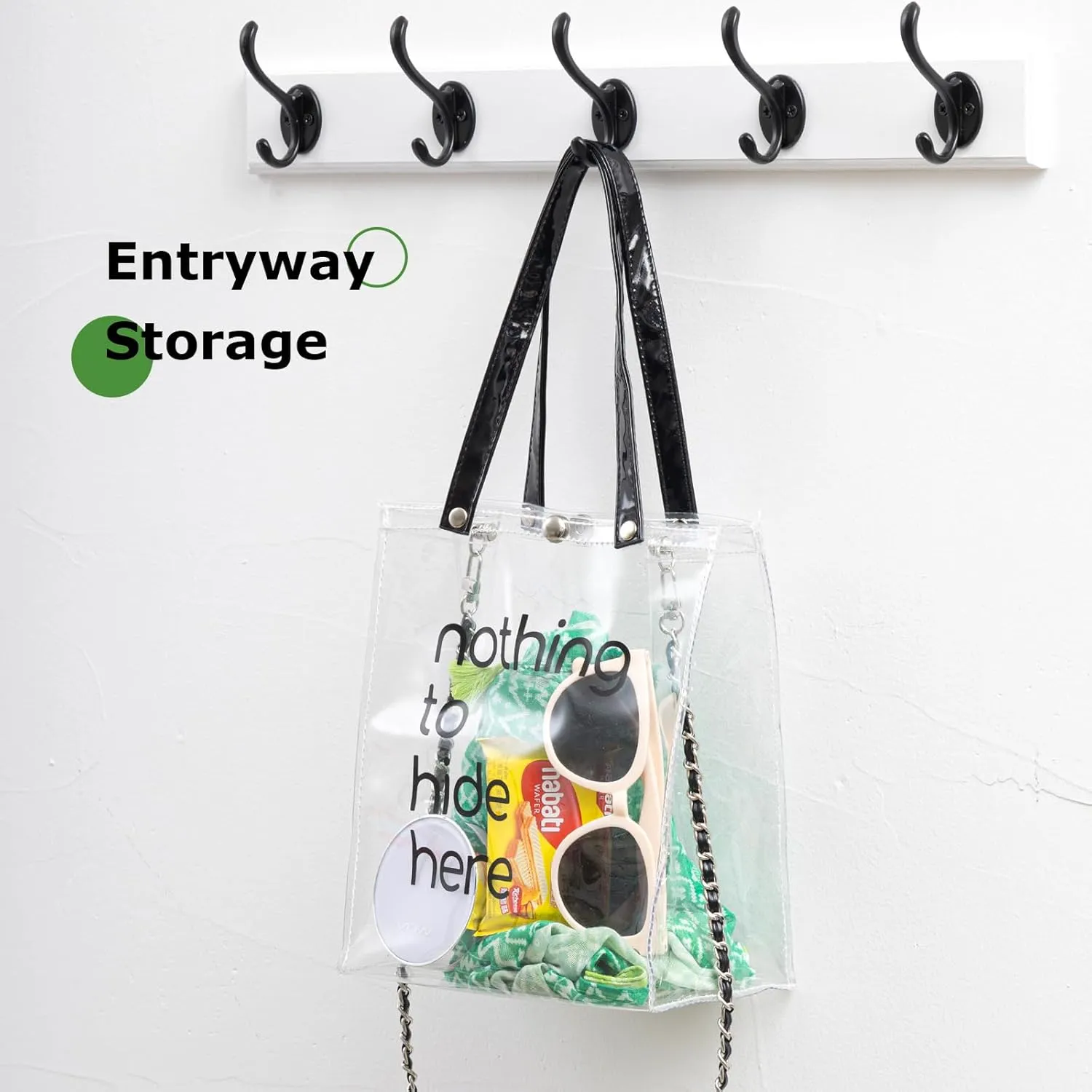 Small Clear Bag for Stadium Events Approved, Clear Crossbody Concert bags with 1.2m Strap for Women