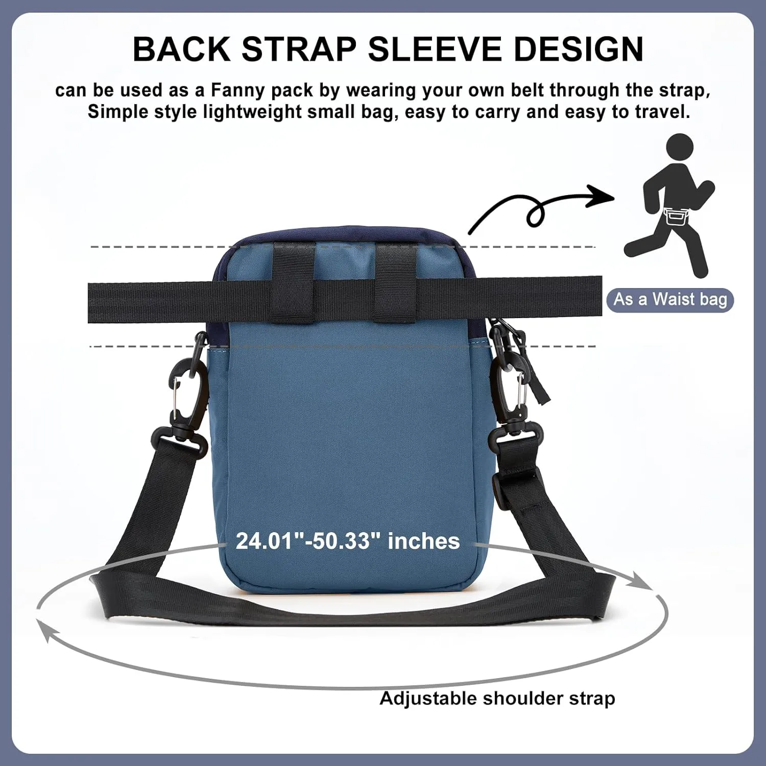 Small Crossbody Bag Side Shoulder Bag For Men, Women Mini Messenger Bag