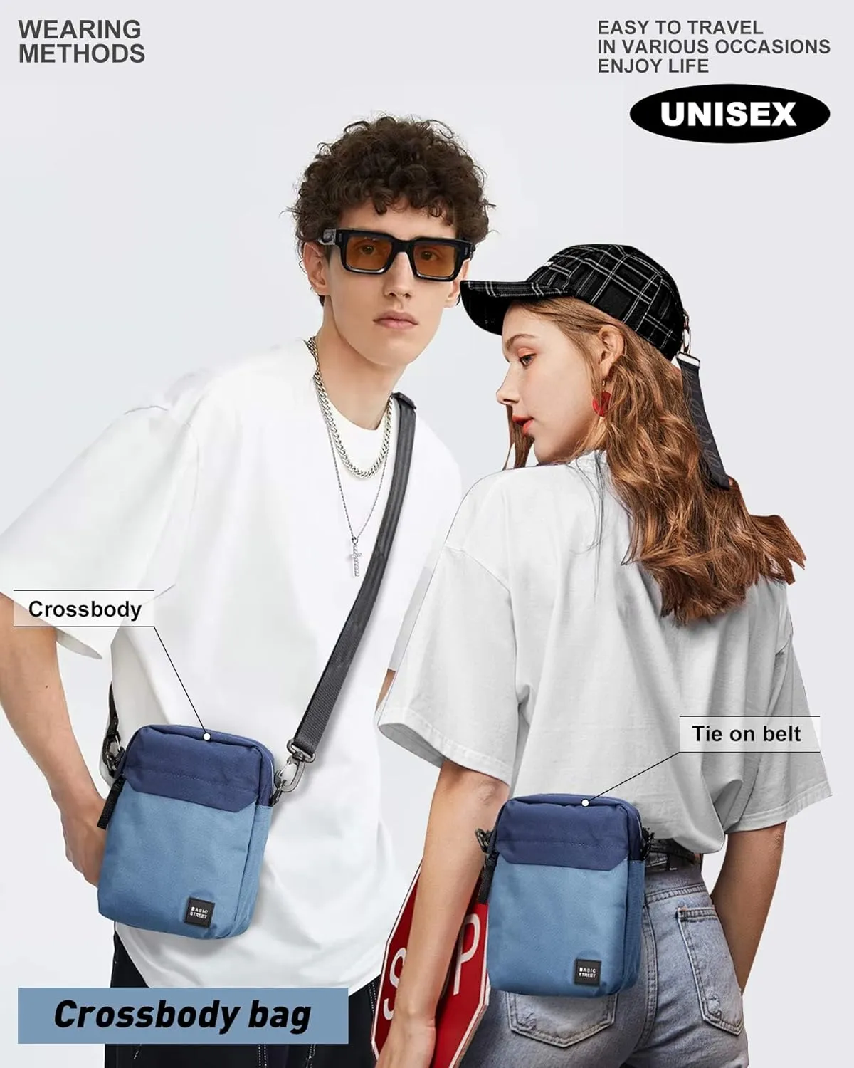 Small Crossbody Bag Side Shoulder Bag For Men, Women Mini Messenger Bag
