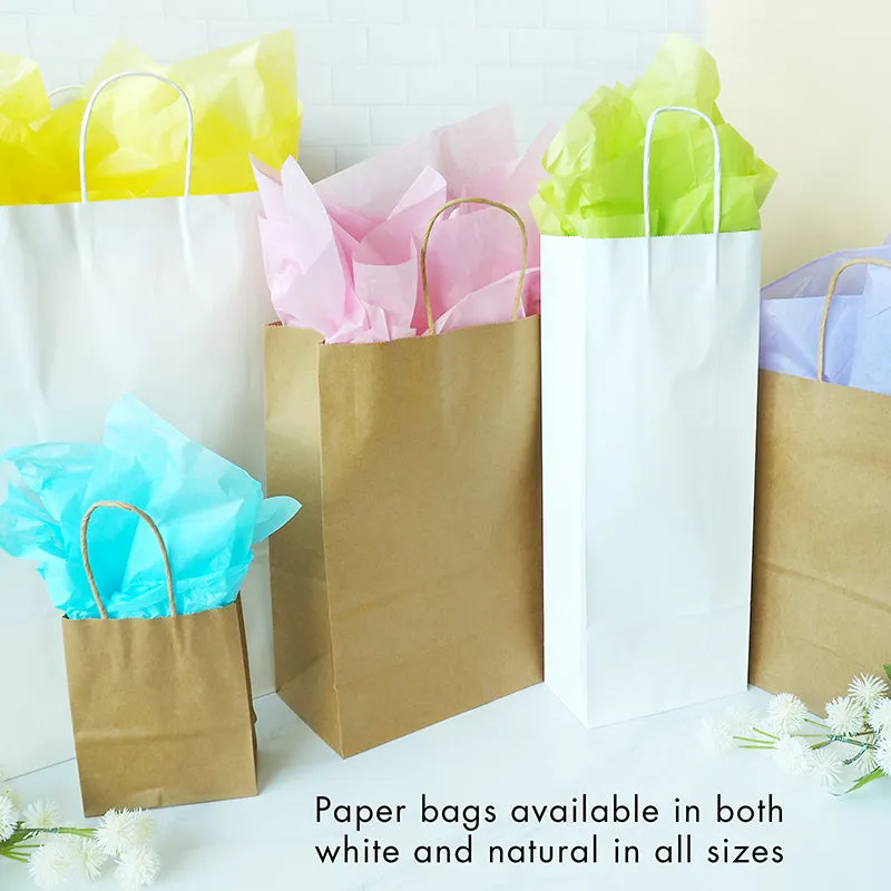 SMALL PAPER BAGS 267X220MM WHITE 3PC
