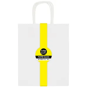 SMALL PAPER BAGS 267X220MM WHITE 3PC