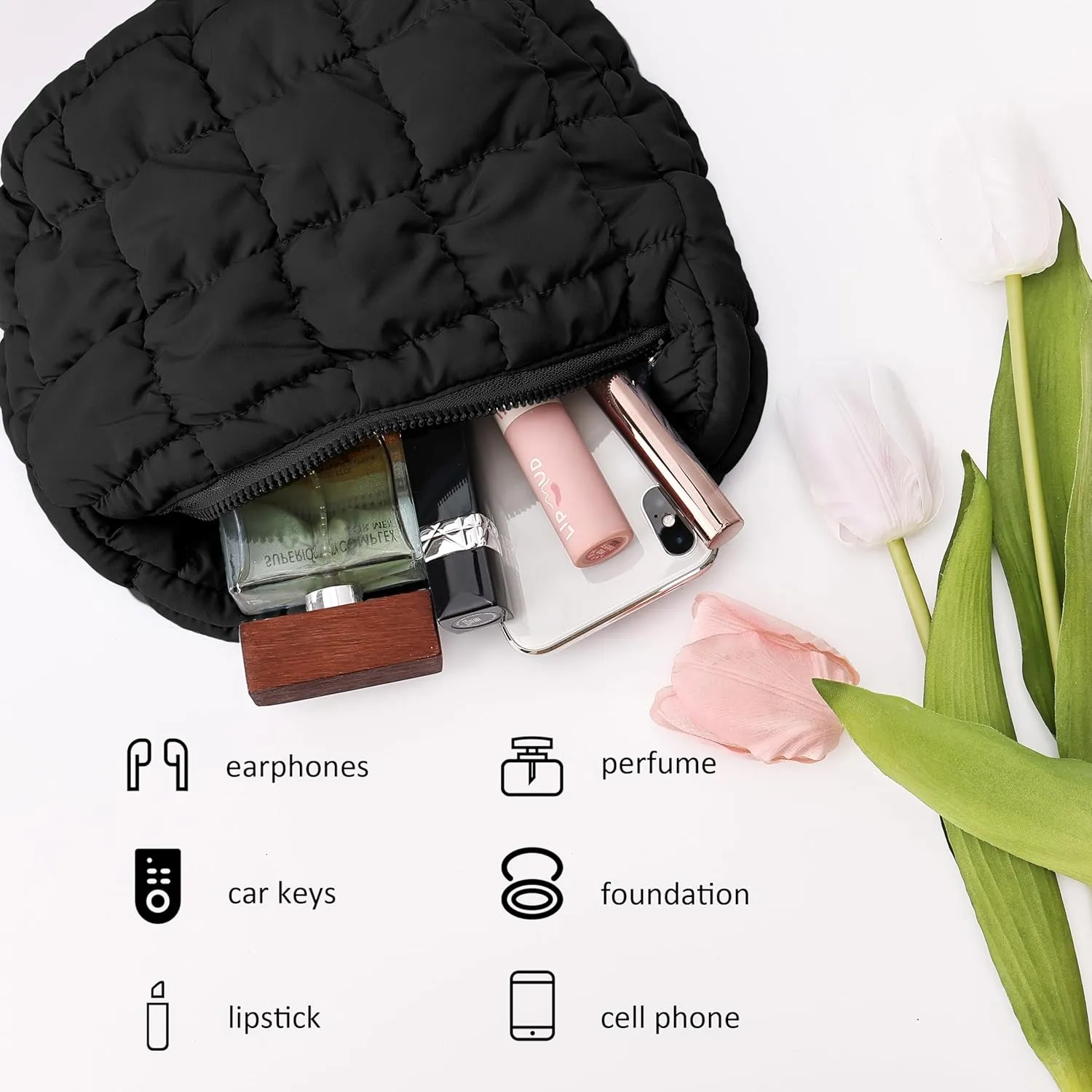 Small Puffer Tote Bag for Women Lightweight Puffy Handbag Mini Quilted Puff Nylon Bag Cute Puffer Purses for Women