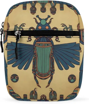 Small Satchel Purse Mini Shoulder Bag Personalized Egyptian Scarab Print Crossbody Bags For Women Men