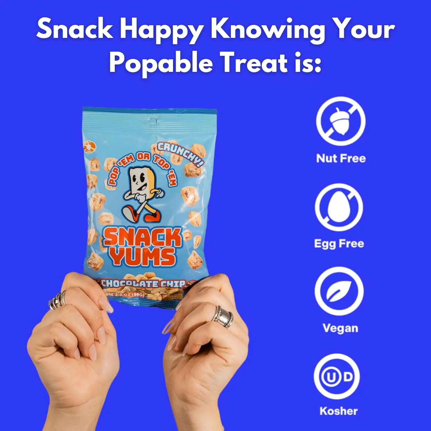 Snack Yums Bite Size Mini Cookies Variety Pack - Delicious Plant-Based Snack - Perfect Yogurt & Ice Cream Toppers - Vegan, Nut-Free, Egg-Free, Kosher - (3 Ounce (Pack of 6)