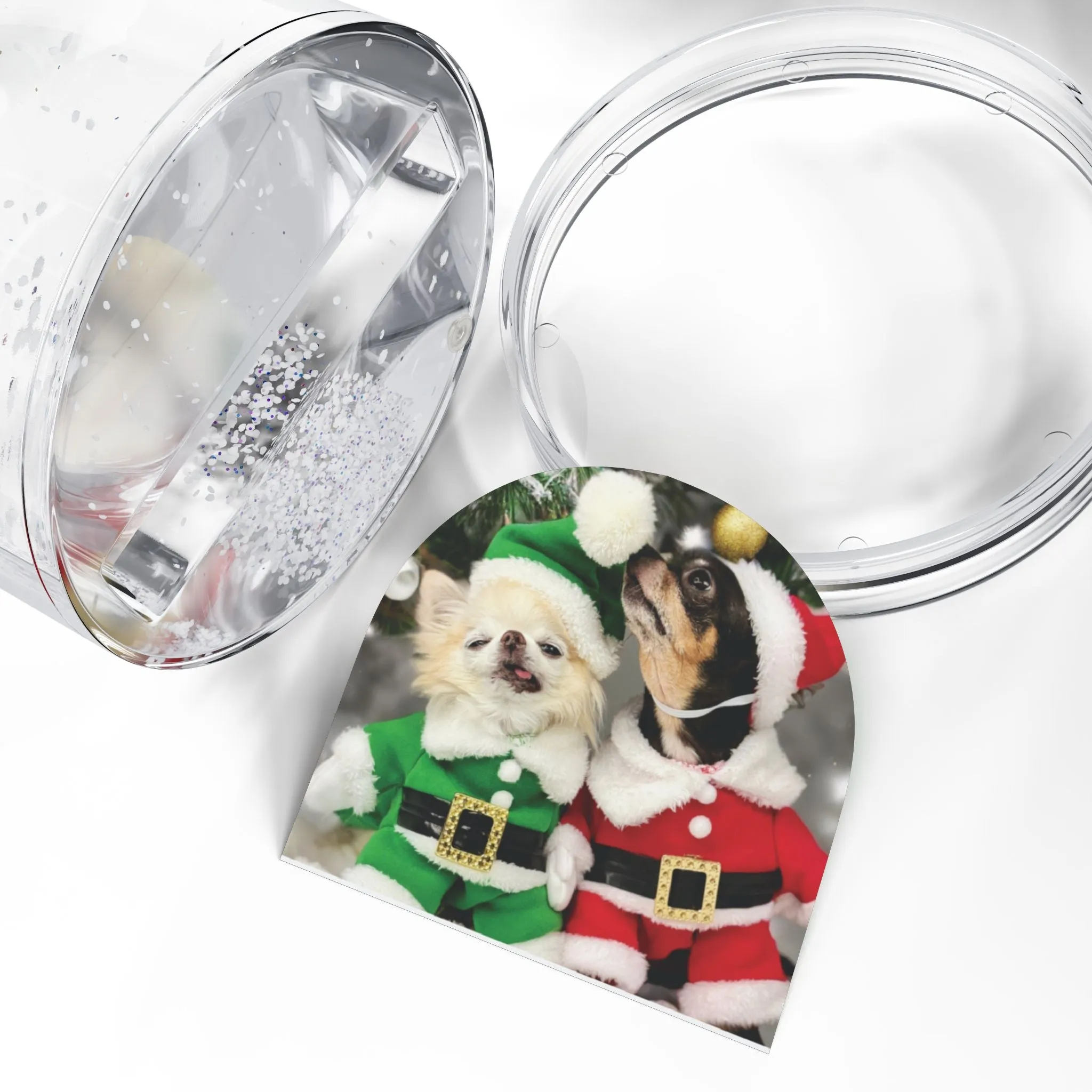 Snow Globe - Elf Cedric and Santa Maya