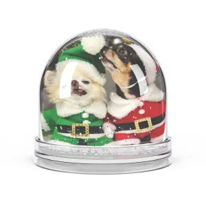 Snow Globe - Elf Cedric and Santa Maya