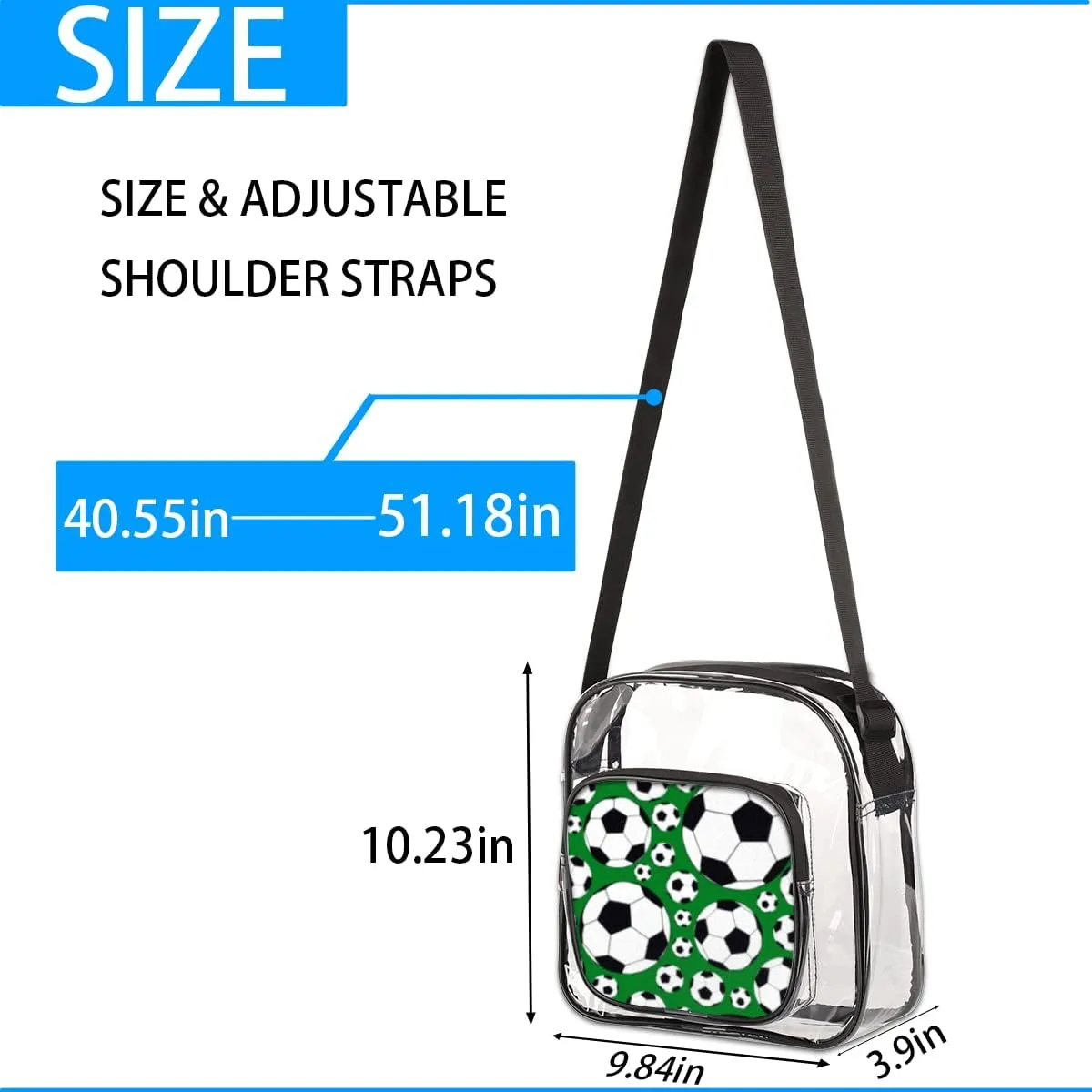 Snowman Christmas Winter Clear Crossbody Bag Clear Messenger Bag Shoulder Bags Clear Purse Stadium Approved