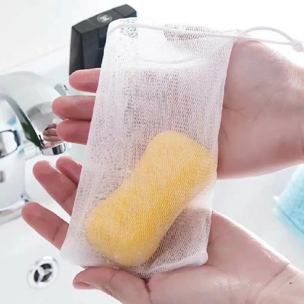 Soap Saver Bags - 10 Mesh Soap Pouch Holders - Cleansing Foaming Nets