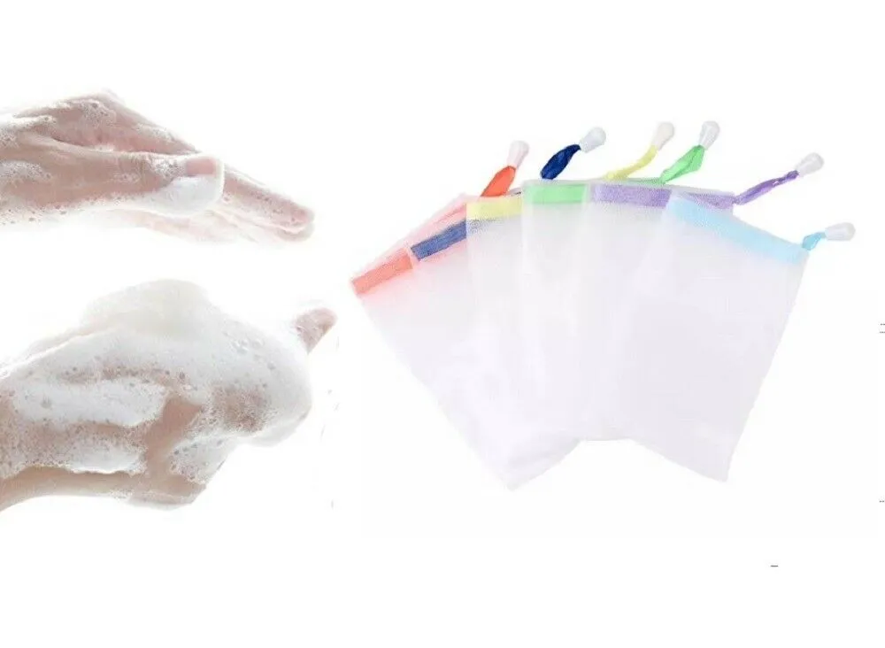 Soap Saver Bags - 10 Mesh Soap Pouch Holders - Cleansing Foaming Nets