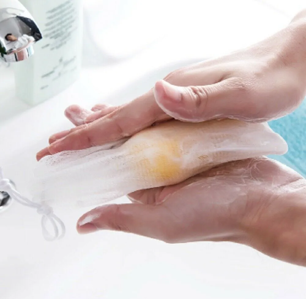 Soap Saver Bags - 10 Mesh Soap Pouch Holders - Cleansing Foaming Nets