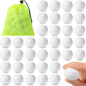 Sotiff 40 Pcs Mini White Volleyball Stress Ball Tiny Volleyballs with Drawstring Mesh Bag Small Stress Ball to Throw Sports Relief Foam Tiny Toys for Birthday Party Favors
