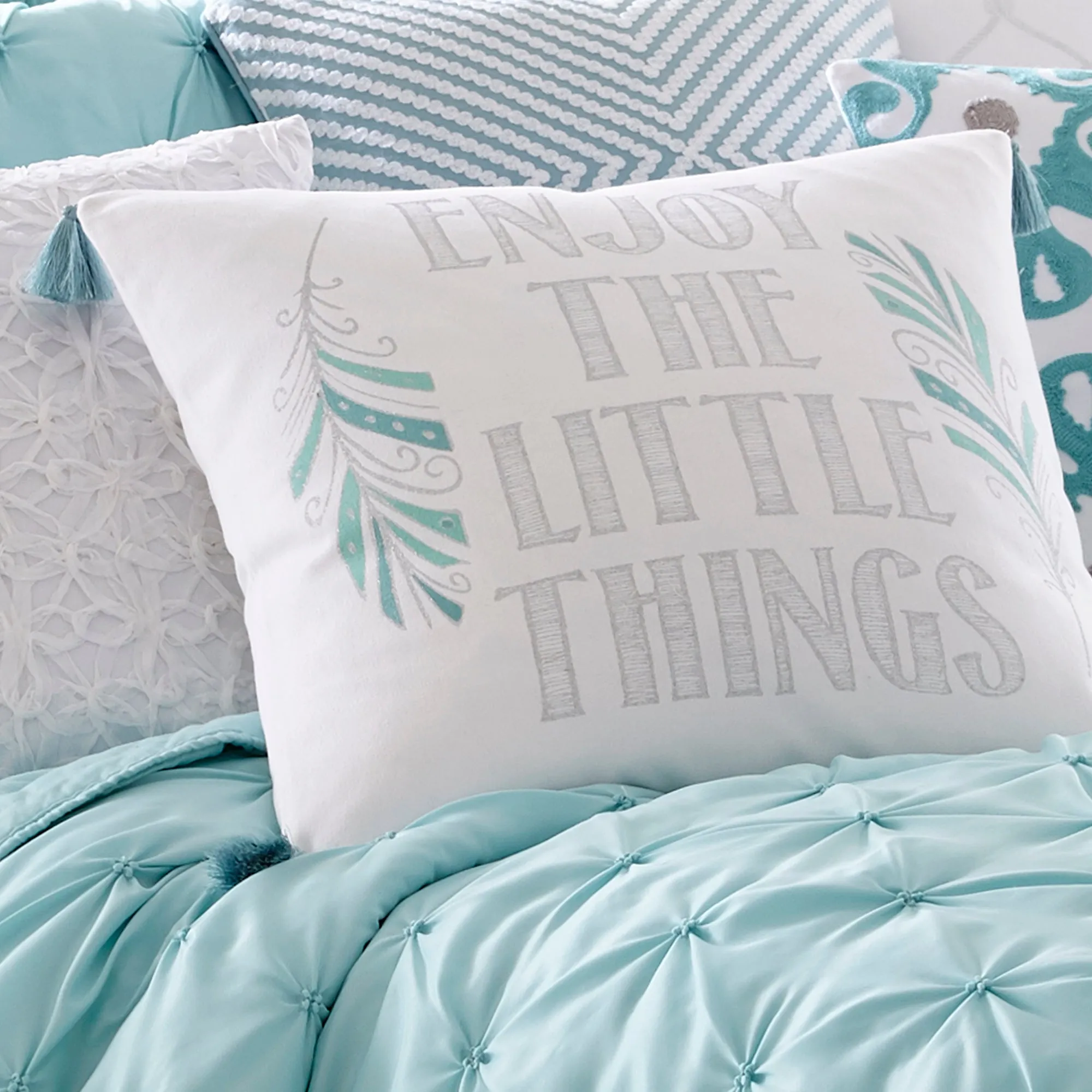 Spa Pintuck Enjoy the Little Things Pillow