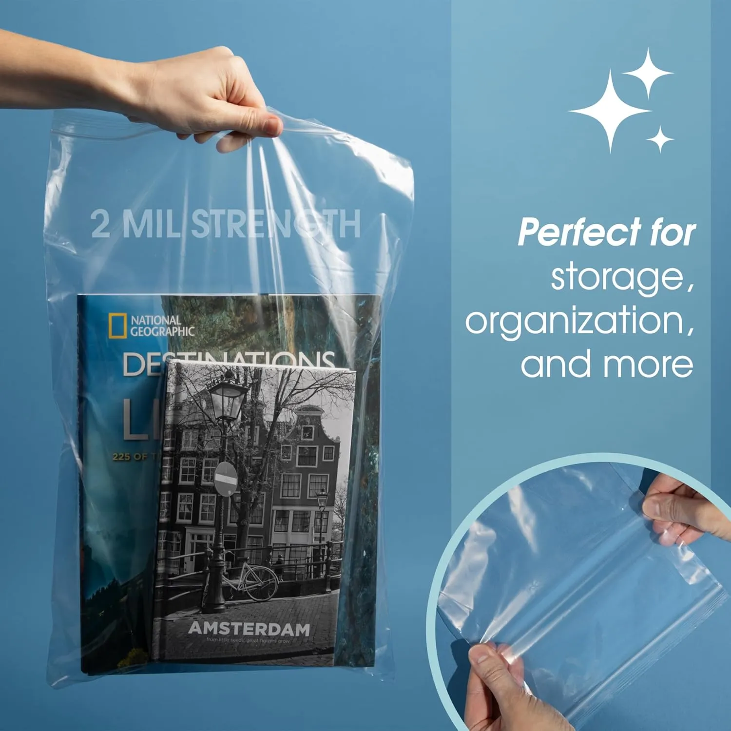 Spartan Industrial - 6” X 9” (200 Count) Quart Clear Reclosable Zip Plastic Poly Bags with Resealable Lock Seal Zipper - 2 Mil
