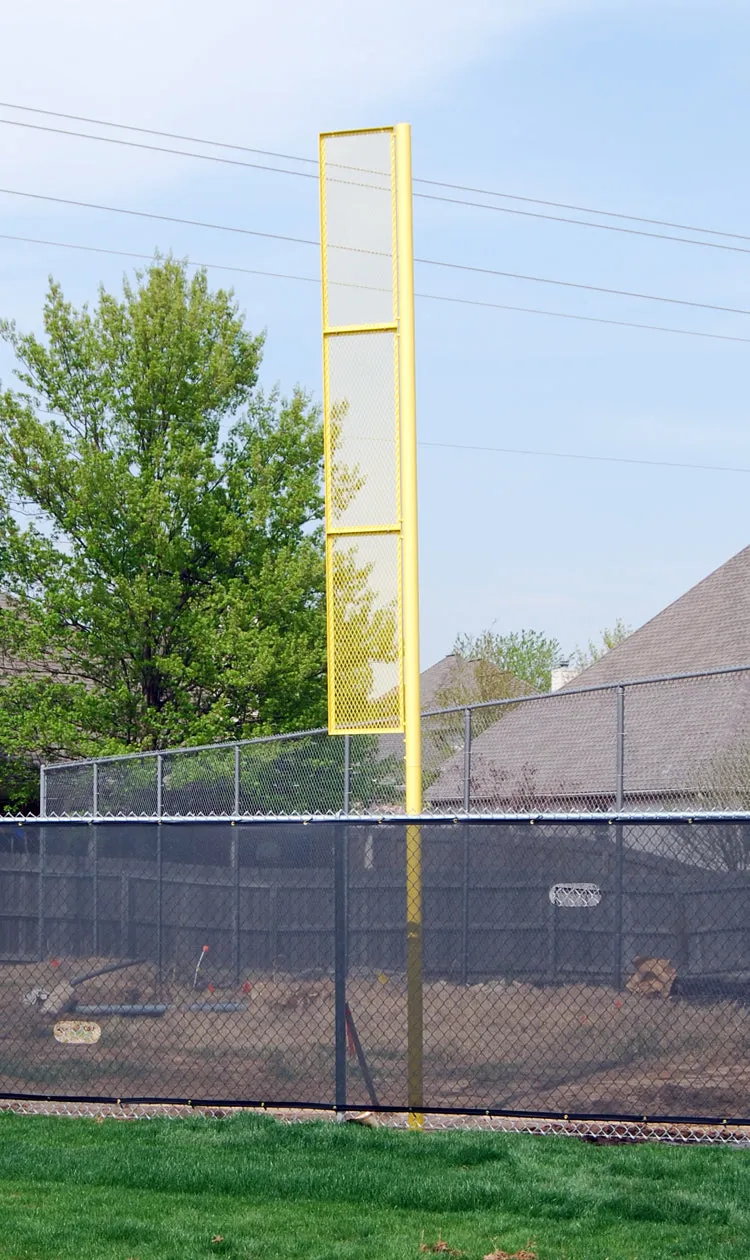 Stadium 12' Inground Foul Pole, White