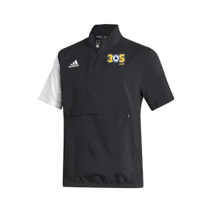 Stadium 1/4 Zip Woven Short Sleeve - black - white
