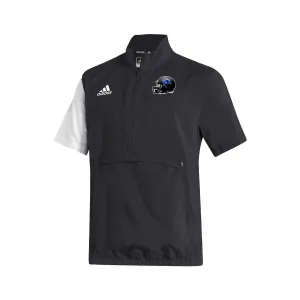 Stadium 1/4 Zip Woven Short Sleeve - black - white