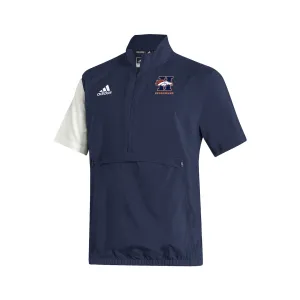 Stadium 1/4 Zip Woven Short Sleeve - team navy blue - white