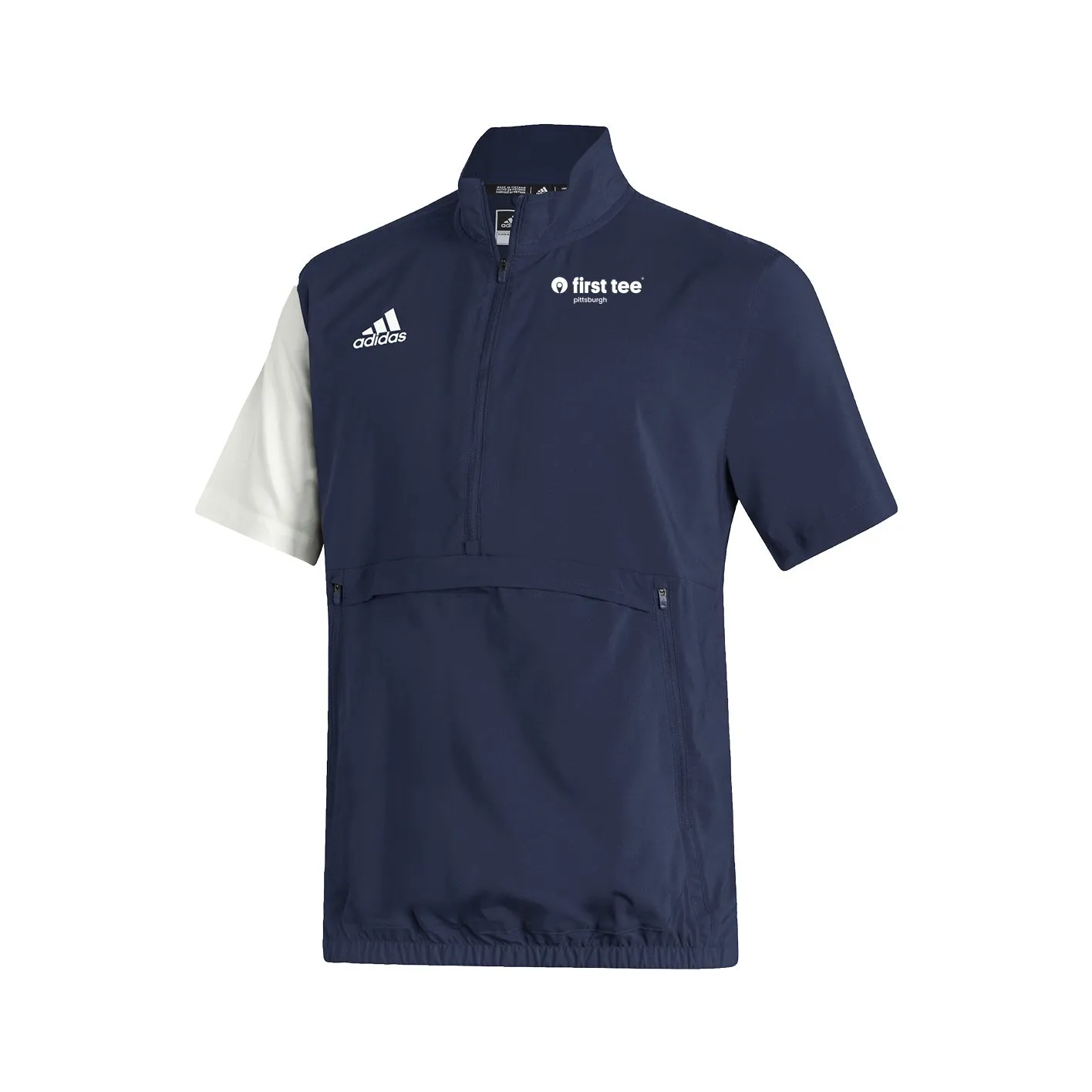 Stadium 1/4 Zip Woven Short Sleeve - team navy blue - white