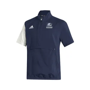 Stadium 1/4 Zip Woven Short Sleeve - team navy blue - white
