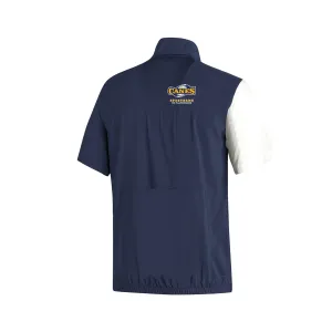 Stadium 1/4 Zip Woven Short Sleeve - Team Navy Blue - White