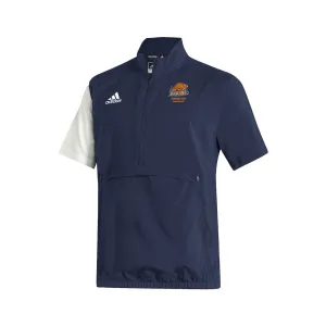Stadium 1/4 Zip Woven Short Sleeve - team navy blue - white
