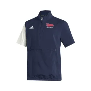 Stadium 1/4 Zip Woven Short Sleeve - team navy blue - white