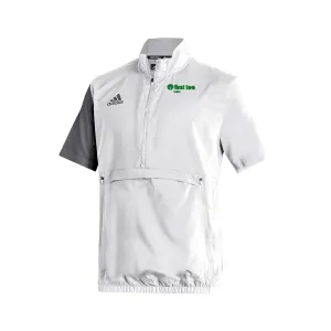 Stadium 1/4 Zip Woven Short Sleeve - white - grey