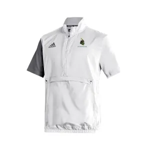 Stadium 1/4 Zip Woven Short Sleeve - white - grey