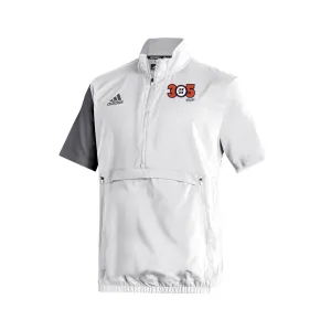 Stadium 1/4 Zip Woven Short Sleeve - white - grey
