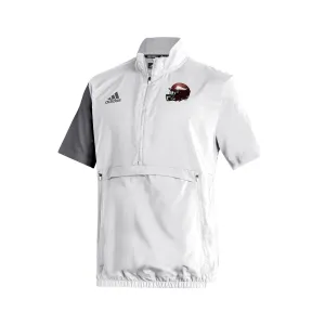 Stadium 1/4 Zip Woven Short Sleeve - white - grey