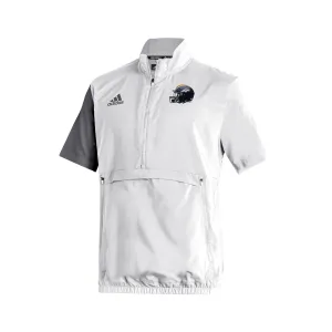 Stadium 1/4 Zip Woven Short Sleeve - white - grey