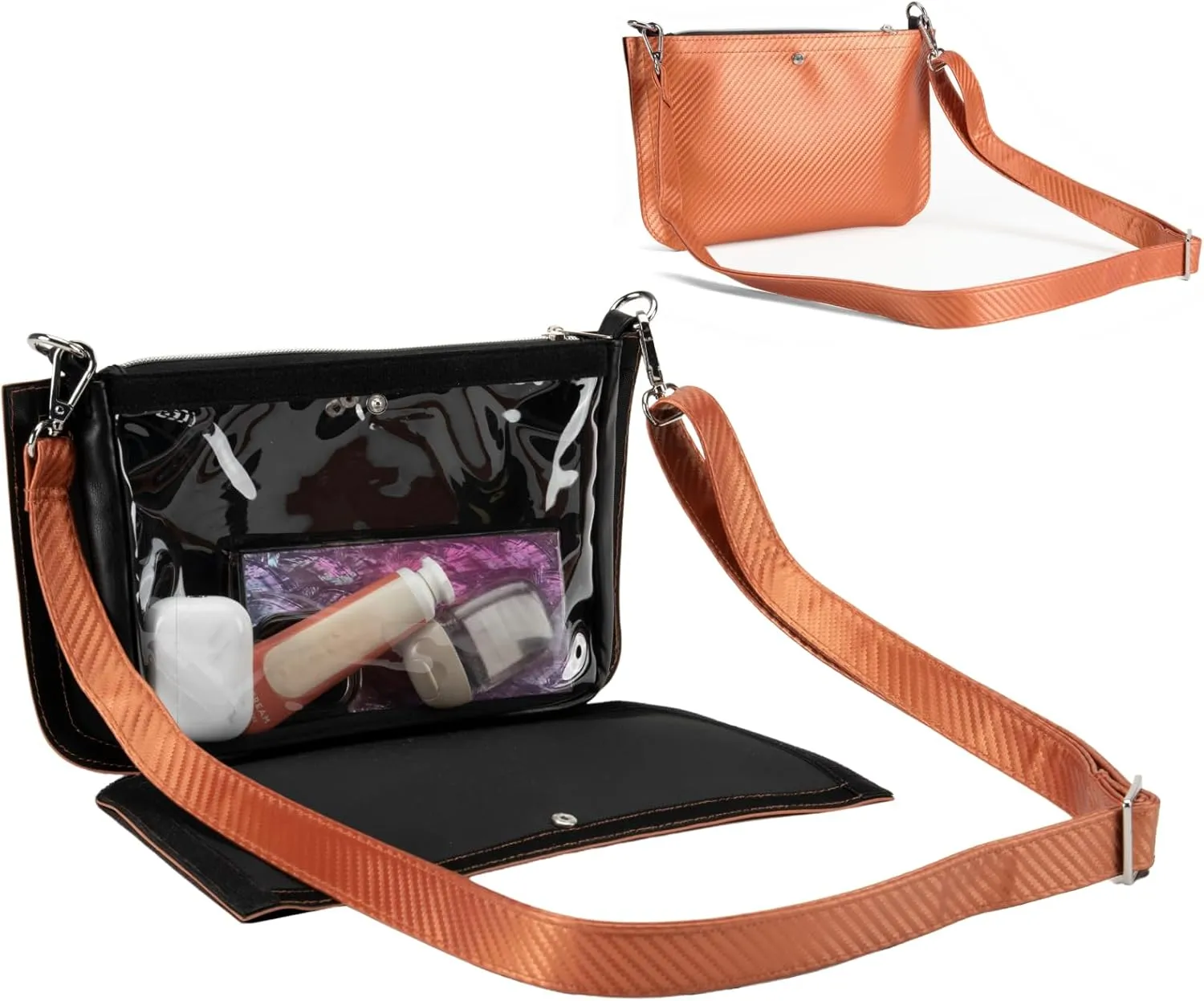 Stadium Bag Full Set - Clear Bag with Removable Outer Wrap, Stadium Approved Clear Bag for Concerts, Sports, Events
