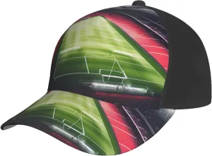 Stadium Football Satdium Field Light Night Print Baseball Cap for Men and Women – Curved Brim, Perfect for Outdoor, Sports, Travel, and Four Seasons Black