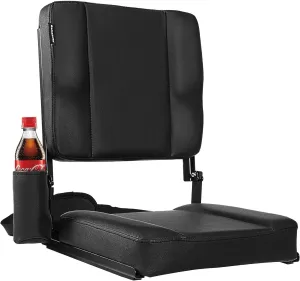 Stadium Seats for Bleachers with Back Support and Comfort Cushion - Folding, Deluxe, Wide Bleacher Chair with Shoulder Strap and Cup Holder, Perfect for Sporting Events and Concerts