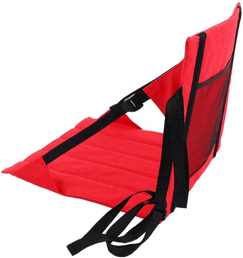 Stadium Seats with Back Support, Bleacher Chairs with Back and Cushion Folding Oxford Mesh Back Pocket, Bleacher Seat Cushion for Sporting Events and Outdoor Concerts