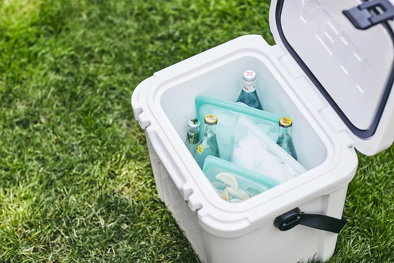 Stasher Silicone Reusable Storage Bag, 1/2 Gallon (Clear) & Silicone Reusable Storage Bag, Stand-Up Mini (Clear)