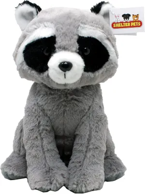 Stella the Raccoon - 10" Raccoons Plush Toy Stuffed Animals - Based on Real-Life Adopted Pets - Benefiting the Puppy and Dogs Animal Shelters They Were Adopted From- Trash Panda Plushies