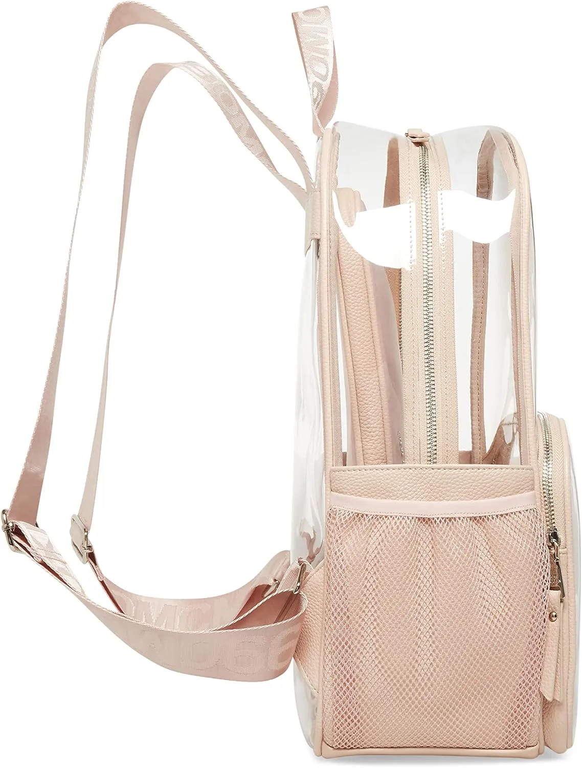 Steve Madden Clear Backpack with Tech Pouch, Nude