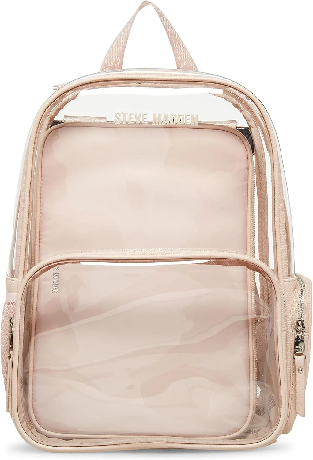 Steve Madden Clear Backpack with Tech Pouch, Nude